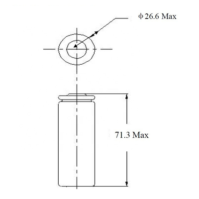 26700 Cylindrical Lithium Ion Battery Cells High Capacity 5000Mah